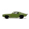 Dom's 1973 Chevrolet Camaro "F-Bomb" Matt Green with Black Hood Stripe "Fast & Furious" Movie 1/32 Diecast Model Car by Jada - 3 of 3