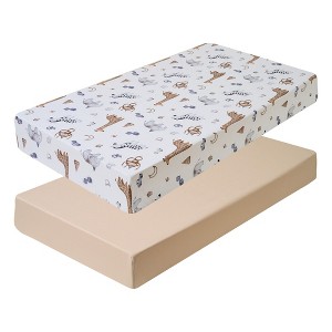 Crib & Toddler Bed Sheets for Baby Girls and Boys, 2-Pack Fitted Mattress Sheets by Sweet Home Collection® - 1 of 4
