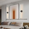 POWLIG 30.31-in 1-Light Black Modern Dimmable Wall Sconce Strip Mirror Headlights Dresser Light Bar - 4 of 4
