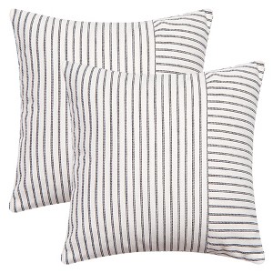 REGALWOVEN Boho Striped Throw Farmhouse Pillow Covers for Couch Sofa Bedroom Home Decor 2 Pcs - 1 of 4