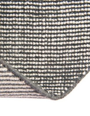 Handwoven Round Earl Grey Wool Area Rug