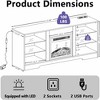 QingMoon TV Stand with Electric Fireplace, Entertainment Center with LED Lights and USB Charging Outlet, Media Console Table for Living Room - 4 of 4