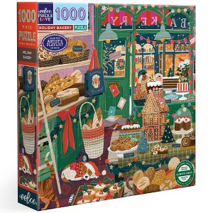 eeBoo Piece & Love: Holiday Bakery - 1000 Piece Puzzle - 23" Square Adult Jigsaw - 1 of 4