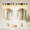 DAKAFUL Modern Bathroom Vanity Light, Vanity Fixture Over Mirror with Black Frame&Clear Glass Shade, Wall Light for Mirror, Bedroom, Bathtub Area - 2 of 4