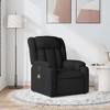 vidaXL Massage Recliner Chair Black Fabric - 2 of 4