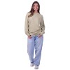 U.S. Apparel Men's & Women's Relaxed Fit Crew Neck Garment Dyed Sweatshirt | Almond - 3 of 4