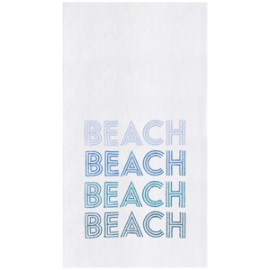 C&F Home Retro Beach Embroidered Cotton Flour Sack Kitchen Towel - 1 of 4