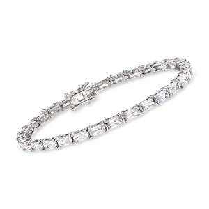Ross-Simons 7.50 ct. t.w. Baguette CZ Tennis Bracelet in Sterling Silver - 1 of 4