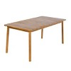 67'' Outdoor Acacia Wood Dining Table with Slatted Top,Weather-Resistant Patio Table for Deck or Backyard-The Pop Home - 3 of 4