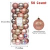 Every Day is Christmas Round 50ct 2.24"/57mm Shatterproof Christmas Tree Ornaments Set, Christmas Tree Balls Decoration - 2 of 4