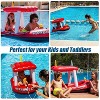 Zone Tech Inflatable Pool Floats – 2 Sizes Fire Rescue Inflatable Boat Pool Float Ride On with Water Toy Squirter , Pool Raft for Kids and Toddler - 4 of 4