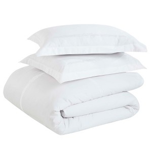 Cotton Gold Embroidered 3 Piece Duvet Cover Set by Blue Nile Mills - 1 of 4
