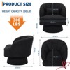 Swivel Barrel Accent Chair, 360° Teddy Fabric Upholstered Armchair with Striped Backrest & Plush Padding, Comfy Round Lounge Chair - 2 of 4