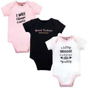 Hudson Baby Infant Girl Cotton Bodysuits, Spread Kindness - 1 of 2