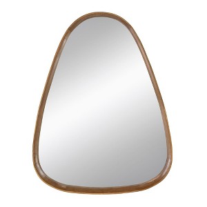 Jennifer Taylor Home Naveen 37.5" Oblong Oval Modern Wall Mirror with Pine Wood Frame - 1 of 2