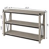 Farmhouse Entryway Table,47 Inch Narrow Long Console Table with Storage, 3 Tier Wood Console Table for Living Room - 2 of 4