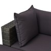 Resenkos 5-Piece Rattan Patio Sectional Set, Outdoor Sectional Furniture, PE Wicker Couch, Gray - 4 of 4