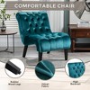 MOONMISS Comfy Velvet Armless Accent Chair, Upholstered with Durable Solid Wood Frame,Easy Assembly - 2 of 4