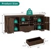 Gikpal Farmhouse TV Stand for 65 inch TV, Entertainment Center for TVs with Storage Cabinets, Barn Door and Adjustable Shelves for Living Room - 3 of 4
