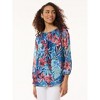 Jones New York Floral Smocked High Neckline Blouse - XL - 2 of 3