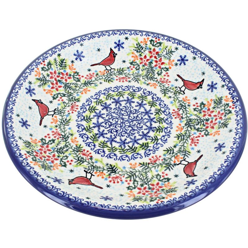 Blue Rose Polish Pottery Vena Dinner Plate, 1 of 2