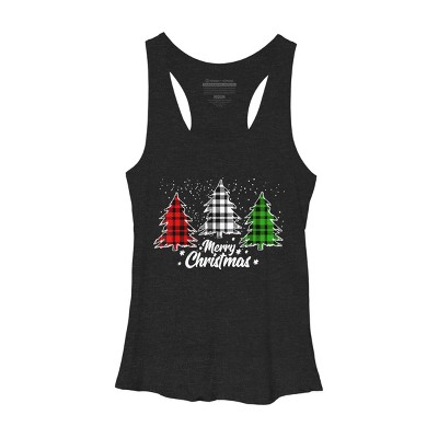 Women's Design By Humans Christmas Tree Buffalo By NekoShop Racerback Tank Top