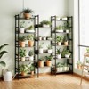 5-Tier Large Open Shelf Bookcase with 14 Adjustable Display Shelves Rustic Industrial Style Bookshelves for Living Room Bedroom Office, Grey - 4 of 4