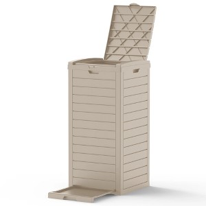 Chic Crate-Resin Manual Lift Outdoor Trash/Recycling Bins - 31 Gallons - 1 of 4