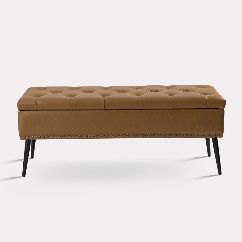 Arnold  Upholstered Flip Top Storage Bench with Tufted Design  | ARTFUL LIVING DESIGN, 1 of 10