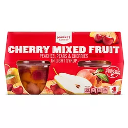 Cherry Mixed Fruit Cups 4ct - Market Pantry™