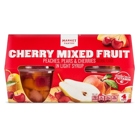 Cherry Mixed Fruit Cups 4ct - Market Pantry™ - image 1 of 1