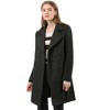 Allegra K Women's Notched Lapel Double Breasted Long Trench Coat - 2 of 4