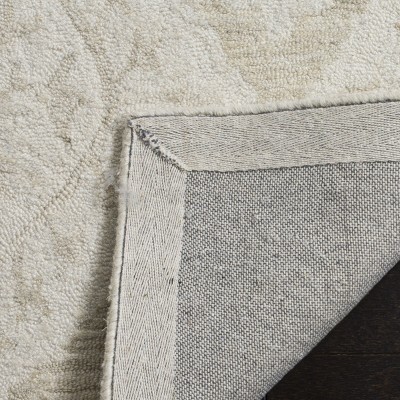 Handmade Beige Wool Tufted 8' x 10' Rectangular Rug