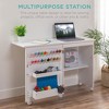 Best Choice Products Sewing Machine Table & Desk W/ Craft Storage And Bins  - White : Target