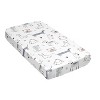 Sweet Jojo Designs Boy, Girl, Unisex/Gender Neutral Satin Fitted Crib Sheet Cartoon Puppy Grey Taupe and Blue - 3 of 4