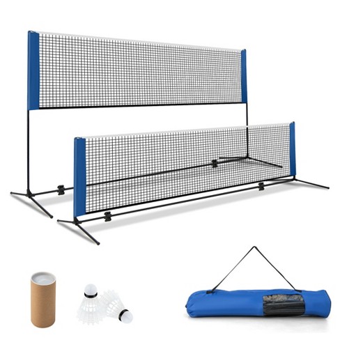 Costway 10ft Adjustable Badminton Net Set W 2 Shuttlecocks