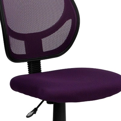 ErgoFlex Armless Low-Back Purple Mesh Task Chair