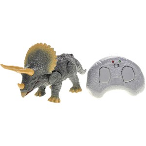 JuzToys Remote Control Dinosaur, RC Dino Triceratops Toys, Light-up Eyes, Lifelike Movement - 1 of 4