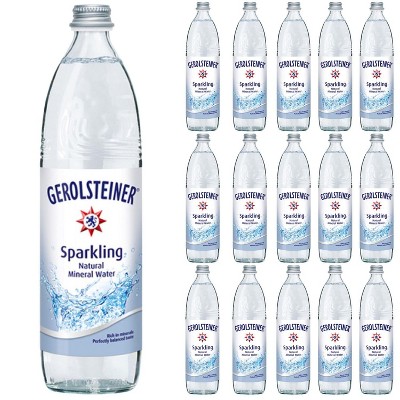 Gerolsteiner Sparkling Mineral Water, Large Glass Bottles, High in Magnesium, Perfect for Spritzers and Mocktails - 25.26 Fl Oz (Pack of 5)