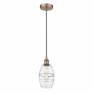 Vaz - 1 Light Cord Hung Mini Pendant In Industrial Style-8.13 Inches Tall and 5.88 Inches Wide - 1 of 1