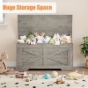 Storage Chest, 39.4" Toy Chest, Kids Wood Large Toy Box, Storage Bench with Safety Hinge, Farmhouse Storage Trunk for Living Room, Bedroom, Playroom - 3 of 4