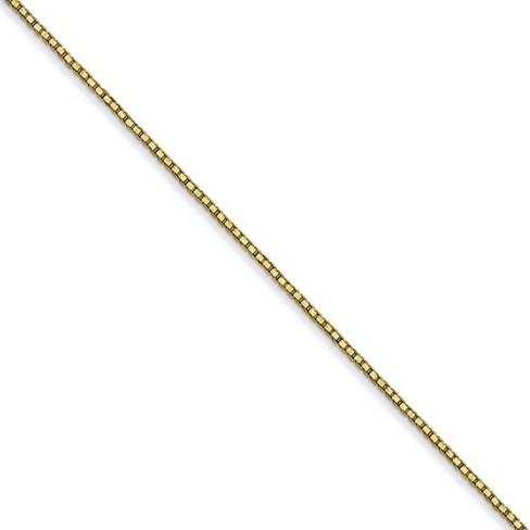 Black Bow Jewelry 0.8mm 10k Yellow Gold Classic Box Chain Necklace - image 1 of 4