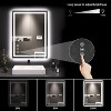 PAGED Stylish Bathroom Mirror, LED Vanity Mirror, Dimmable Anti-Fog Makeup Mirror with Gunmetal Gray Frame for Bathroom - 2 of 4