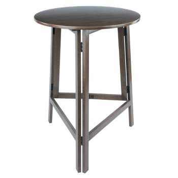 Torrance High Round Bar height Table Oyster Gray - Winsome