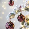 NAYSAYE Party Decoration and Accessories Set of 6 Glass Christmas Ball Ornament for Holiday Celebration, Red, 3.9"*3.9"*0.09" - 4 of 4