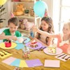 Hachikiko Colorful Birthday Party Plates and Napkins Set, Macaron Color Purple Blue Pink Yellow Pastel Disposable Paper Tableware Rainbow Decorations - 3 of 4