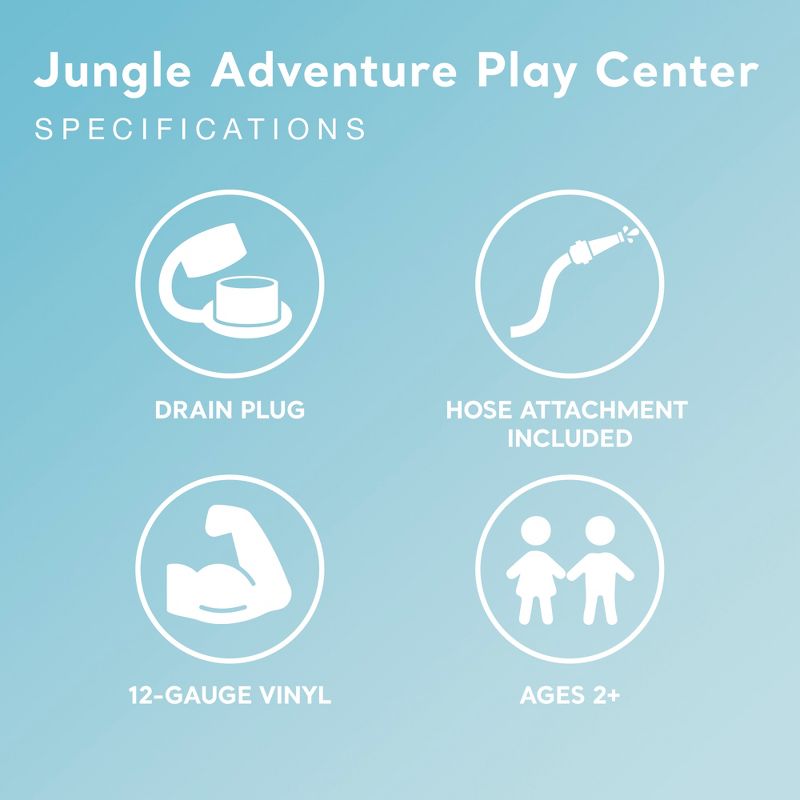 Intex 96" x 78" x 28" Inflatable Jungle Adventure Play Center Spray Kiddie Pool, 5 of 7