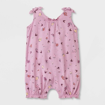 Image of Baby Girls' Minnie Mouse Printed Tank Romper - 0-3M