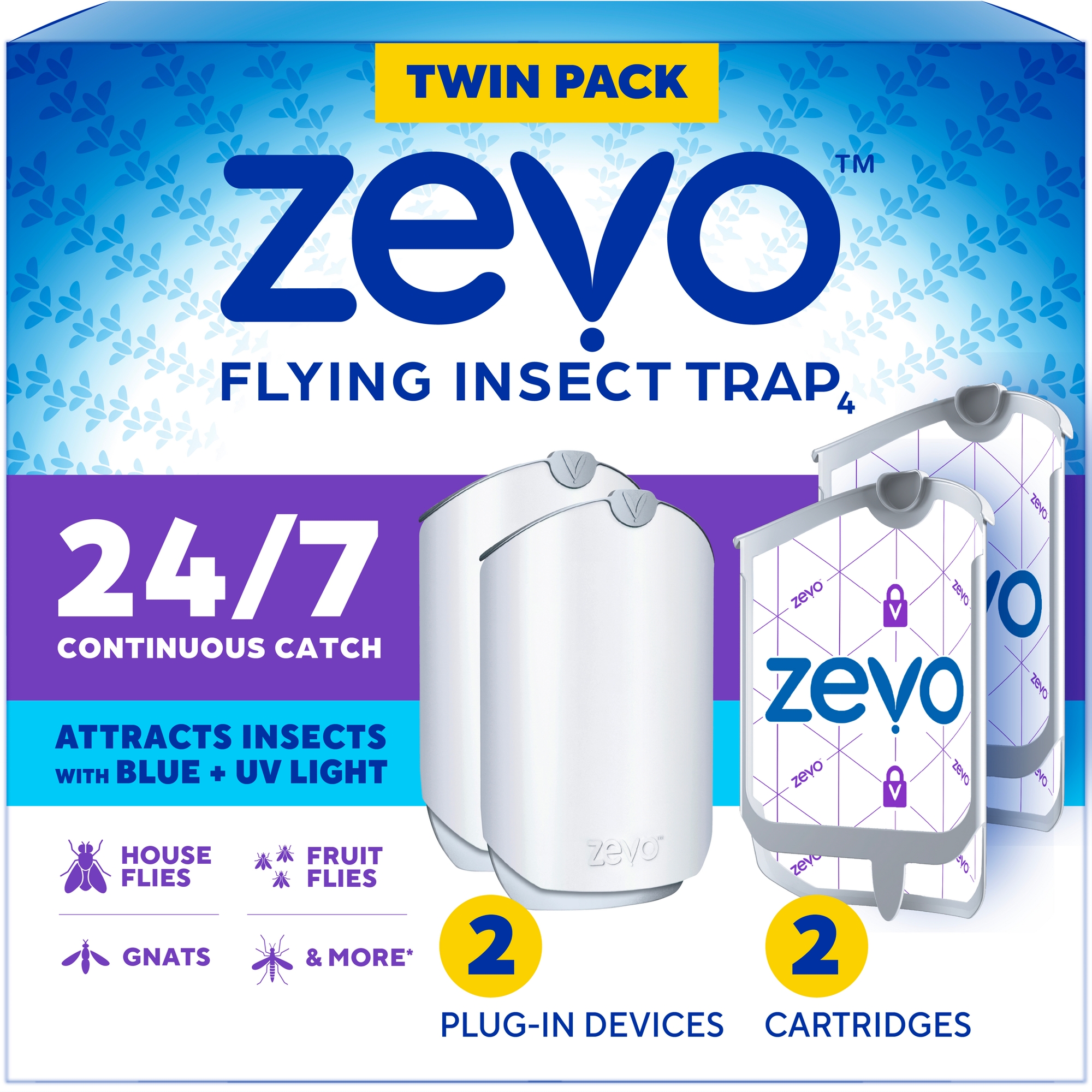 Zevo Flying Insect Trap Starter Kit - 2 Traps + 2 Refills