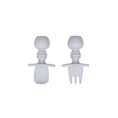 Image of Bumkins Silicone Chewtensils - Gray